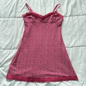 Vintage Womens Small Pink Slip Dress Chemise Coquette Romantic Dainty Feminine